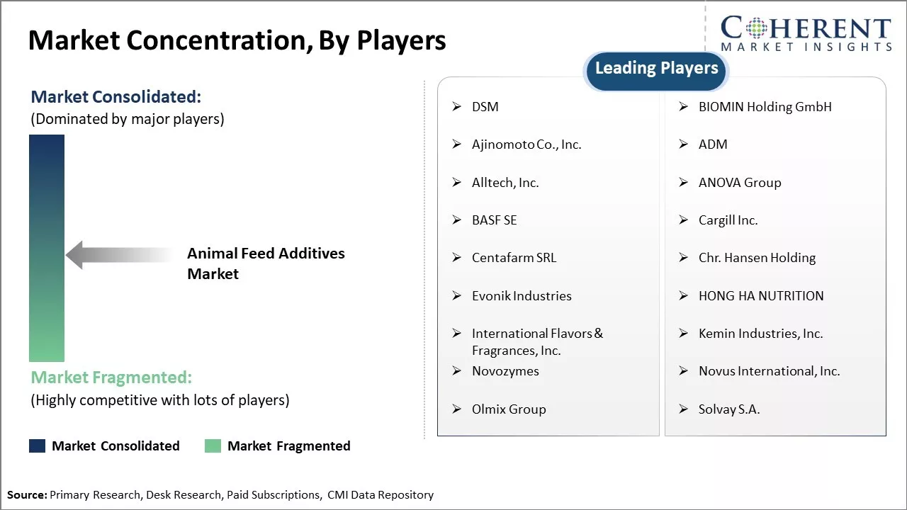 Animal Feed Additives Market Concentration By Players